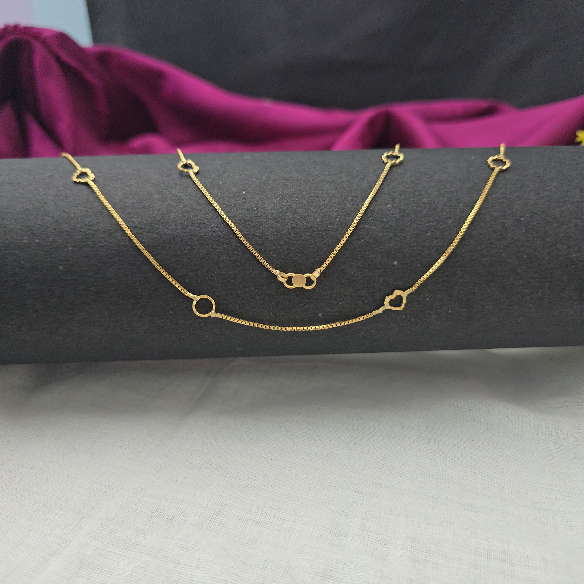 Heart Shape Impon Unpolished Anklet