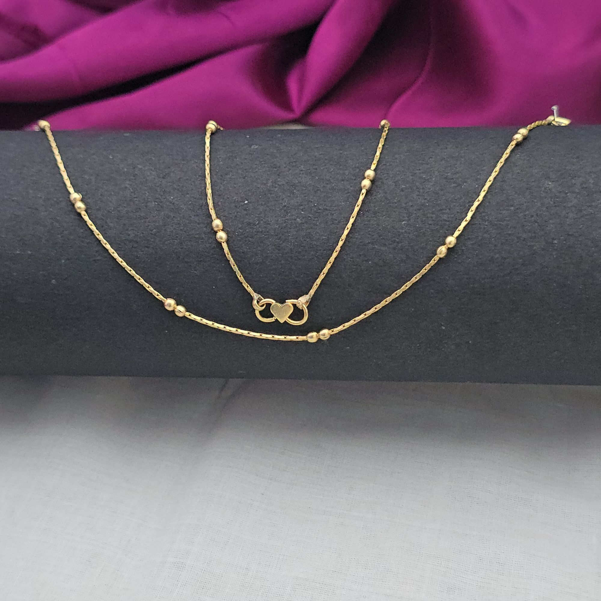 2 Ball Impon Unpolished Anklet 