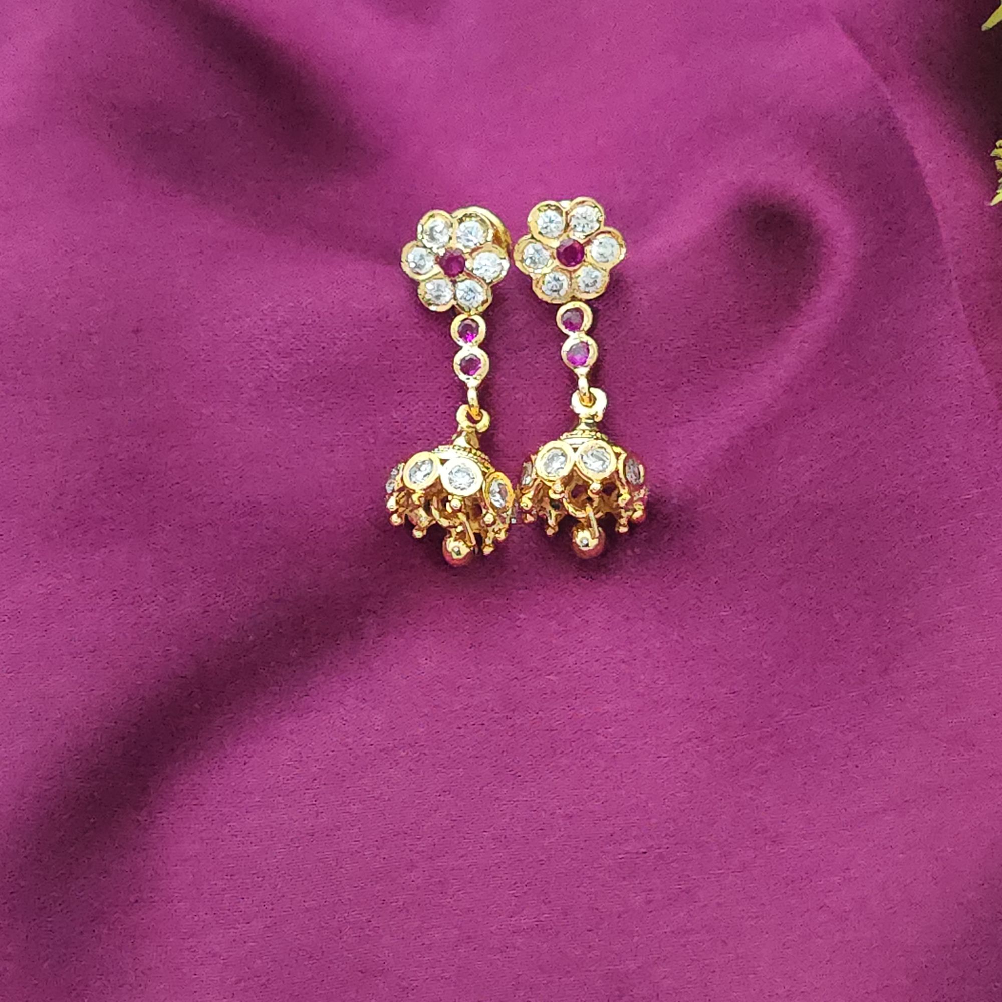 Impon Stone Earring Jumkha 