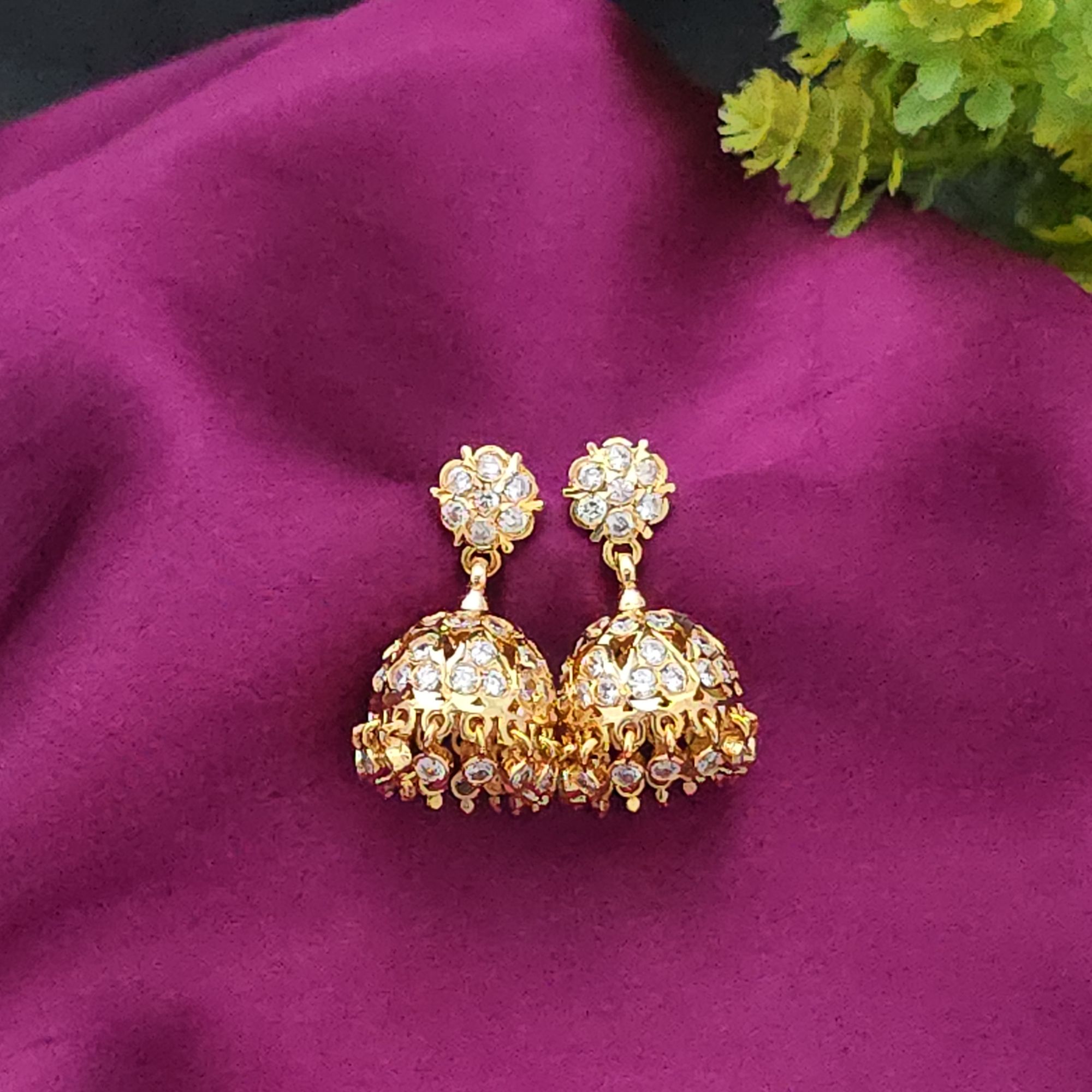 White Stone Earrings
