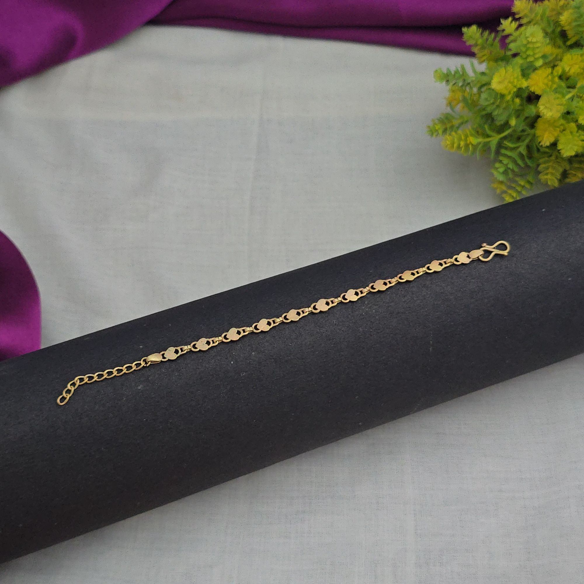 Pure impon unpolished heart bracelet 