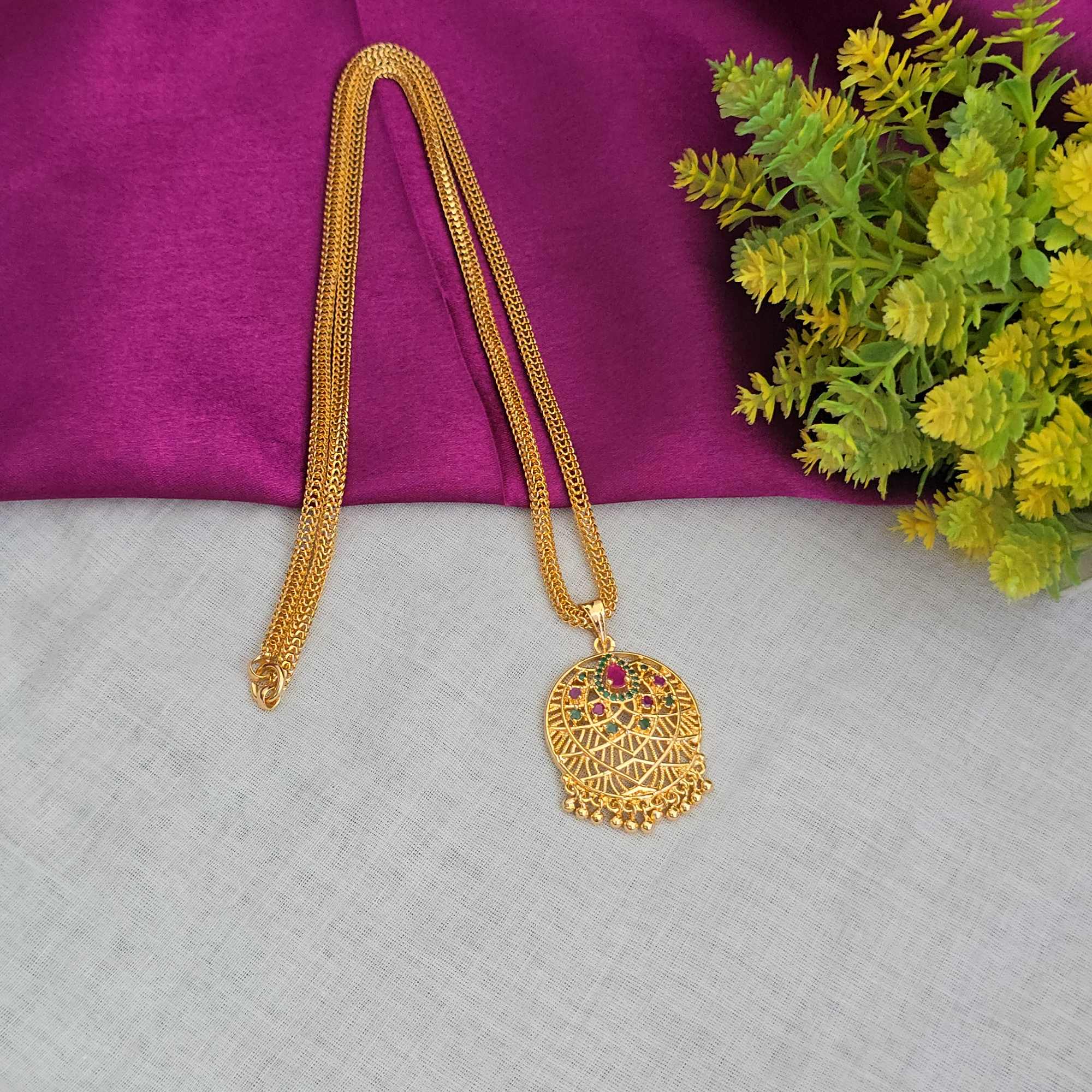 Gold Finish Dollar Chain