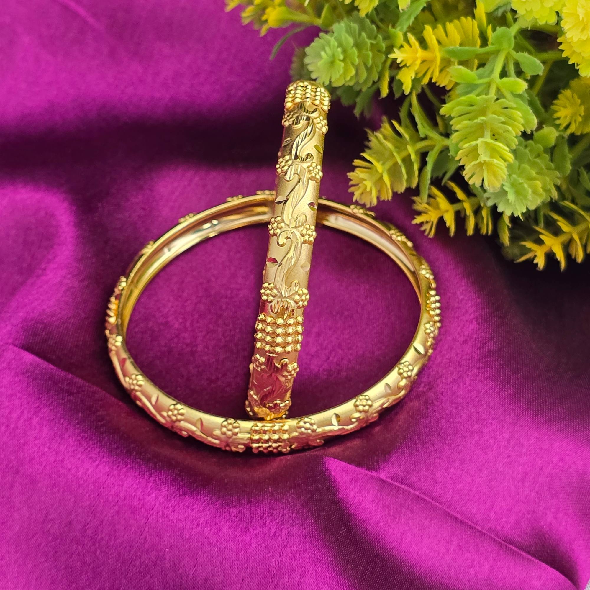 Real Gold Look Forming Bangles 