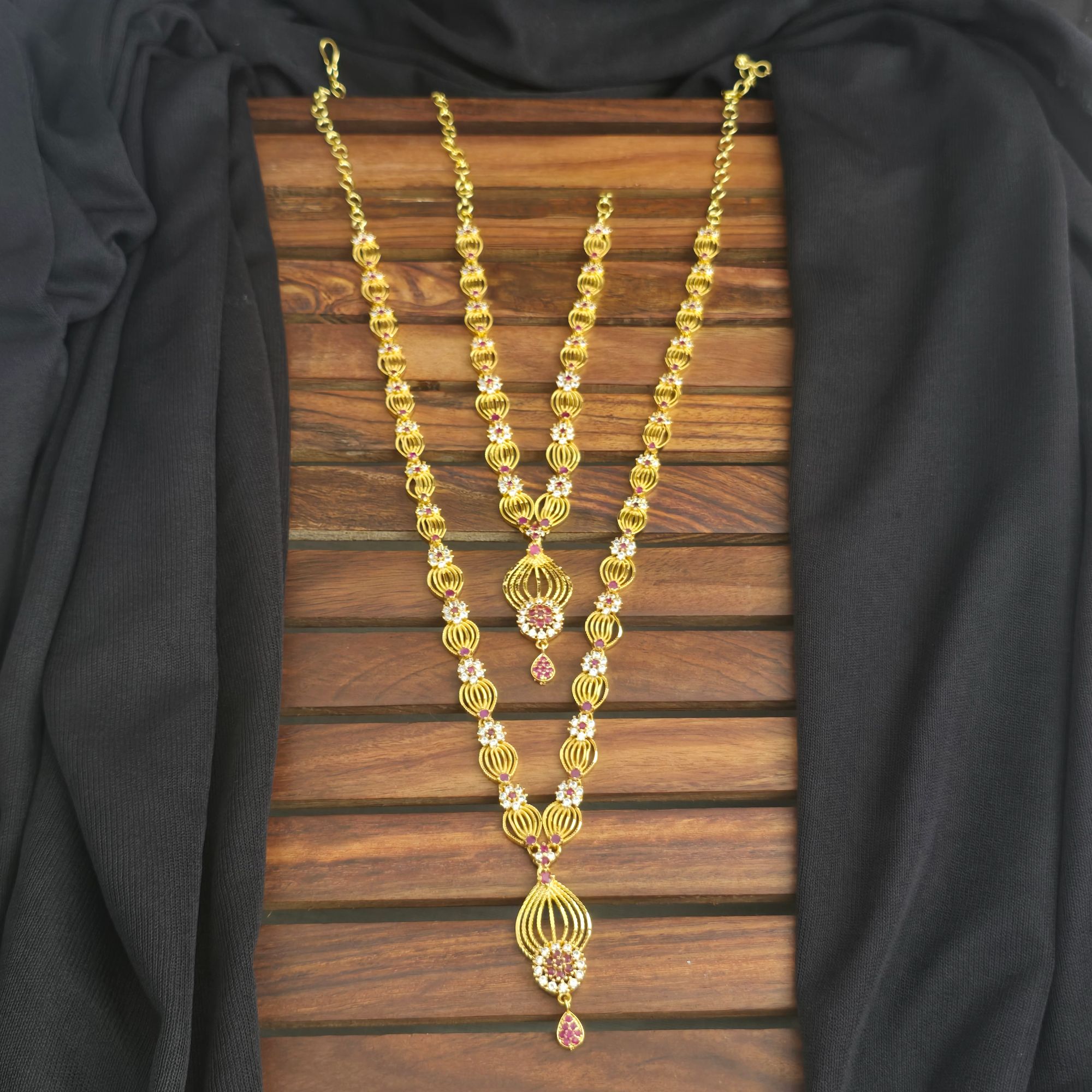 Floral Turkish Necklace Haram Combo