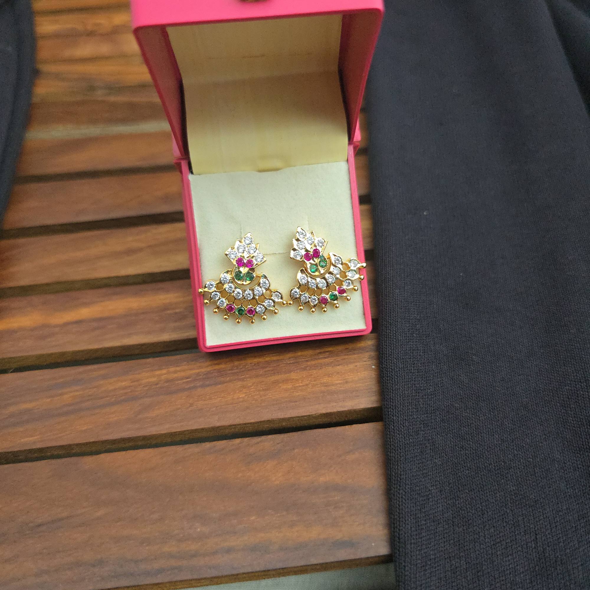 Impon stone earring collection